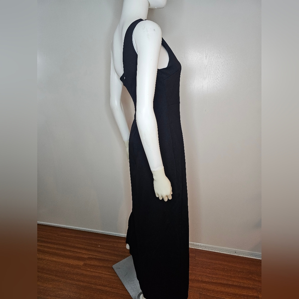 Lulu's Chic Black One-Shoulder Dress w/ High Slit Size M NWOT - Picture 4 of 7